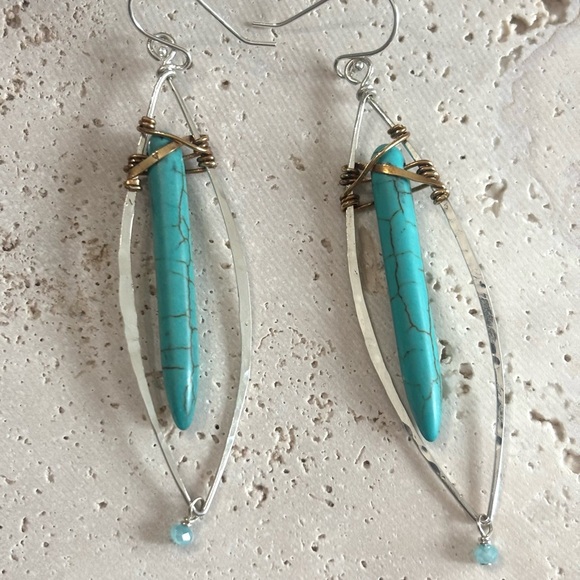 Turquoise Stalactite Earrings - Picture 7 of 9